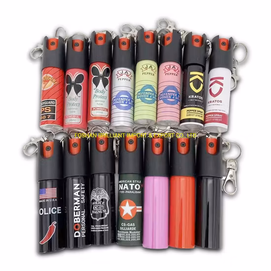 20ml, 40ml, 60ml Female Self-Defense with Keychain Pepper Spray